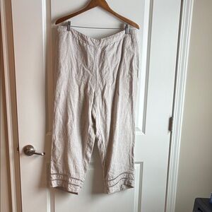 Chico's Cream Linen Pants